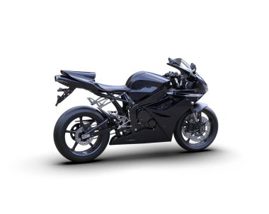 Arka planda hızlı bisiklet izole edilmiş. 3d görüntüleme - illüstrasyon