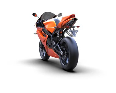 Arka planda hızlı bisiklet izole edilmiş. 3d görüntüleme - illüstrasyon