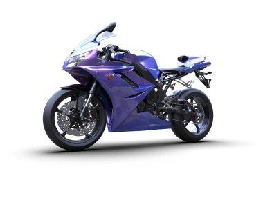 Arka planda hızlı bisiklet izole edilmiş. 3d görüntüleme - illüstrasyon