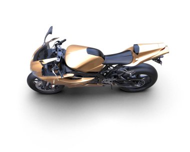 Arka planda hızlı bisiklet izole edilmiş. 3d görüntüleme - illüstrasyon