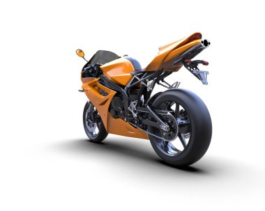 Arka planda hızlı bisiklet izole edilmiş. 3d görüntüleme - illüstrasyon