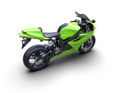 Arka planda hızlı bisiklet izole edilmiş. 3d görüntüleme - illüstrasyon