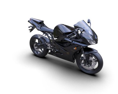 Arka planda hızlı bisiklet izole edilmiş. 3d görüntüleme - illüstrasyon