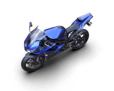 Arka planda hızlı bisiklet izole edilmiş. 3d görüntüleme - illüstrasyon