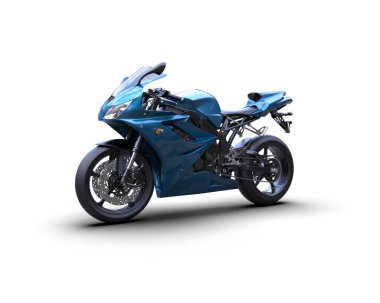 Arka planda hızlı bisiklet izole edilmiş. 3d görüntüleme - illüstrasyon