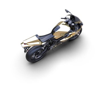 Arka planda hızlı bisiklet izole edilmiş. 3d görüntüleme - illüstrasyon