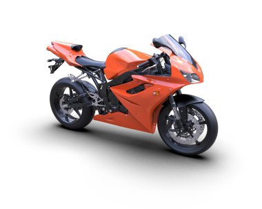 Arka planda hızlı bisiklet izole edilmiş. 3d görüntüleme - illüstrasyon