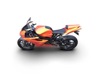 Arka planda hızlı bisiklet izole edilmiş. 3d görüntüleme - illüstrasyon