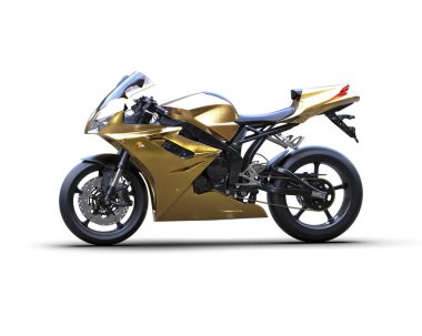 Arka planda hızlı bisiklet izole edilmiş. 3d görüntüleme - illüstrasyon