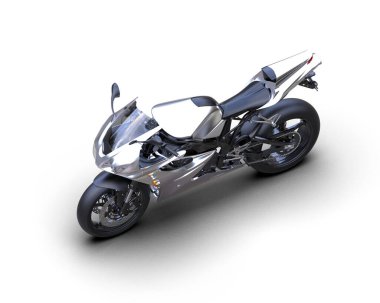 Arka planda hızlı bisiklet izole edilmiş. 3d görüntüleme - illüstrasyon