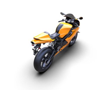 Arka planda hızlı bisiklet izole edilmiş. 3d görüntüleme - illüstrasyon