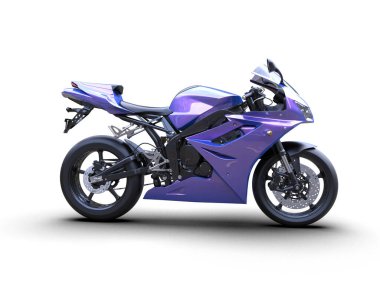 Arka planda hızlı bisiklet izole edilmiş. 3d görüntüleme - illüstrasyon