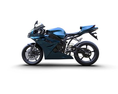 Arka planda hızlı bisiklet izole edilmiş. 3d görüntüleme - illüstrasyon