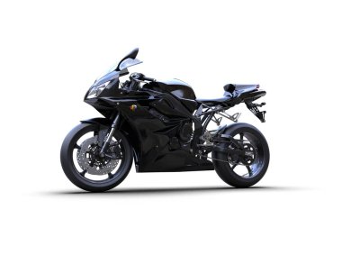 Arka planda hızlı bisiklet izole edilmiş. 3d görüntüleme - illüstrasyon