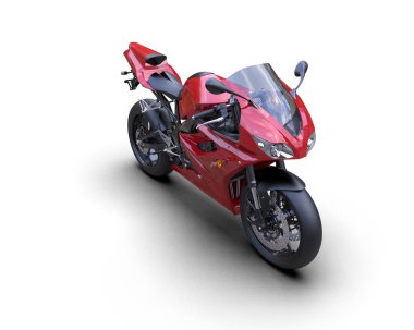 Arka planda hızlı bisiklet izole edilmiş. 3d görüntüleme - illüstrasyon