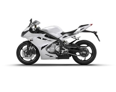 Arka planda hızlı bisiklet izole edilmiş. 3d görüntüleme - illüstrasyon