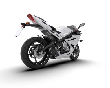 Arka planda hızlı bisiklet izole edilmiş. 3d görüntüleme - illüstrasyon