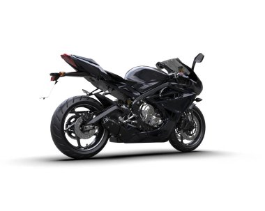 Arka planda hızlı bisiklet izole edilmiş. 3d görüntüleme - illüstrasyon