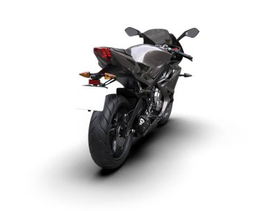 Arka planda hızlı bisiklet izole edilmiş. 3d görüntüleme - illüstrasyon