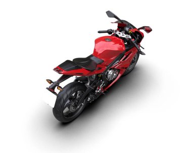 Arka planda hızlı bisiklet izole edilmiş. 3d görüntüleme - illüstrasyon