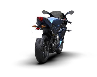 Arka planda hızlı bisiklet izole edilmiş. 3d görüntüleme - illüstrasyon