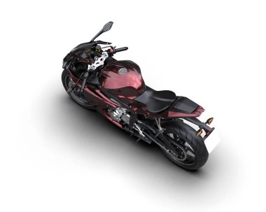 Arka planda hızlı bisiklet izole edilmiş. 3d görüntüleme - illüstrasyon