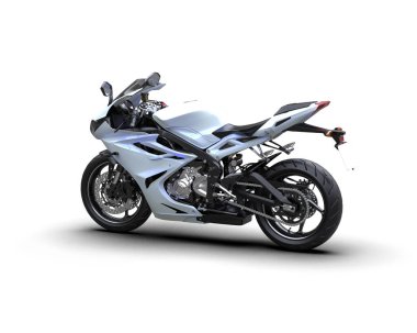 Arka planda hızlı bisiklet izole edilmiş. 3d görüntüleme - illüstrasyon