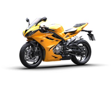 Arka planda hızlı bisiklet izole edilmiş. 3d görüntüleme - illüstrasyon