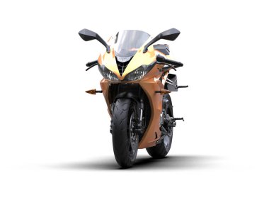 Arka planda hızlı bisiklet izole edilmiş. 3d görüntüleme - illüstrasyon