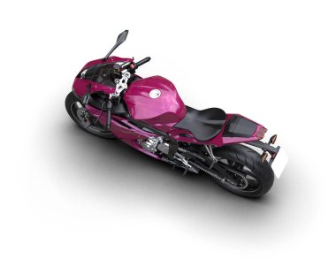 Arka planda motosiklet sepetleri var. 3d görüntüleme - illüstrasyon