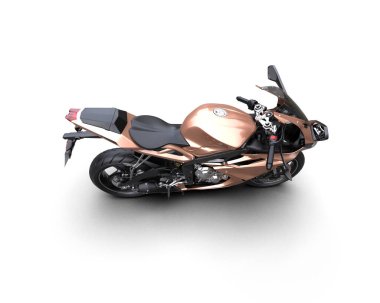 Arka planda motosiklet sepetleri var. 3d görüntüleme - illüstrasyon