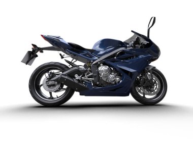 Arka planda motosiklet sepetleri var. 3d görüntüleme - illüstrasyon