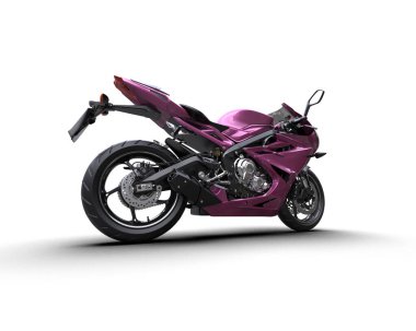 Motosiklet arka planda izole edilmiş. 3d görüntüleme - illüstrasyon