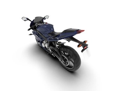 Arka planda motosiklet sepetleri var. 3d görüntüleme - illüstrasyon