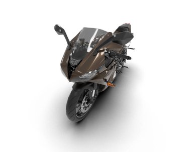 Arka planda motosiklet sepetleri var. 3d görüntüleme - illüstrasyon