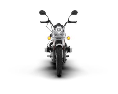 Motosiklet arka planda izole edilmiş. 3d görüntüleme - illüstrasyon