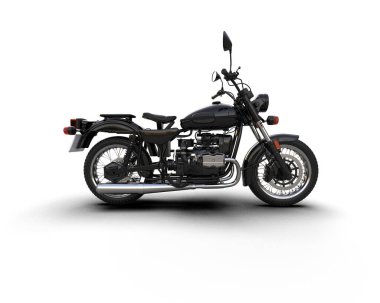 Motosiklet arka planda izole edilmiş. 3d görüntüleme - illüstrasyon