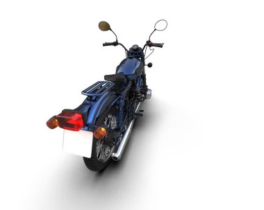 Motosiklet arka planda izole edilmiş. 3d görüntüleme - illüstrasyon