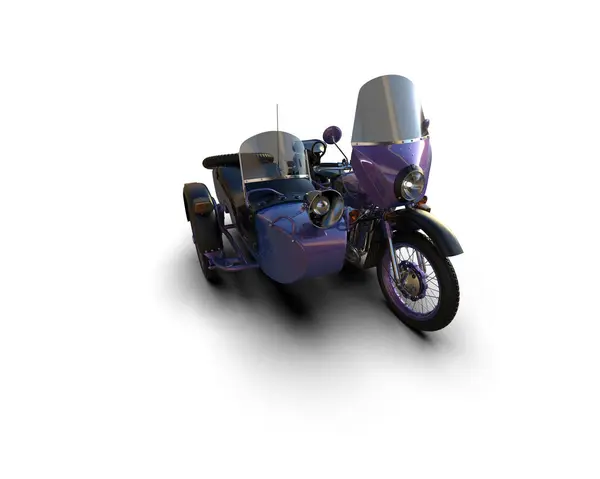 Motorcycle Sidecar Isolated Background Rendering Illustration — Foto de Stock