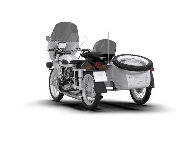 Motorcycle Sidecar Isolated Background Rendering Illustration Royalty Free Stock Images