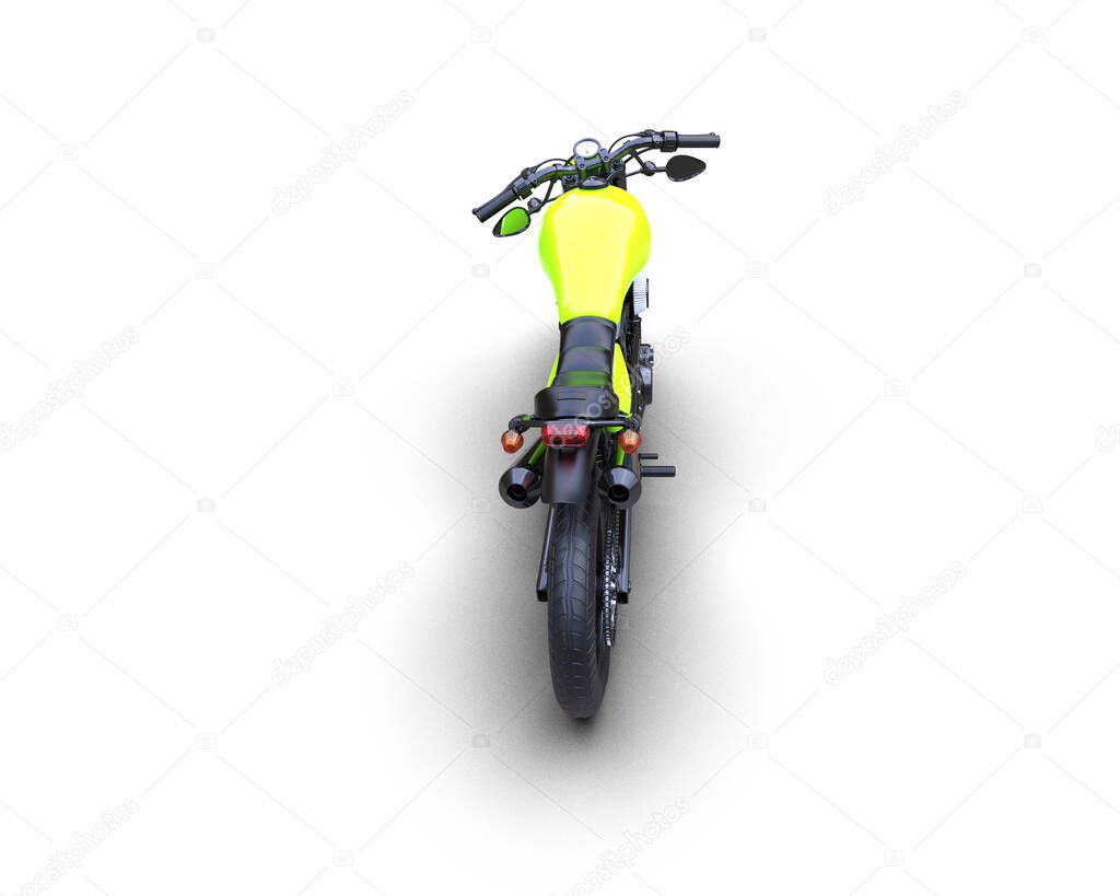 motorcycle isolated on background. 3d rendering - illustration