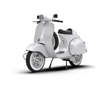 Scooter arka planda izole edilmiş. 3d görüntüleme - illüstrasyon