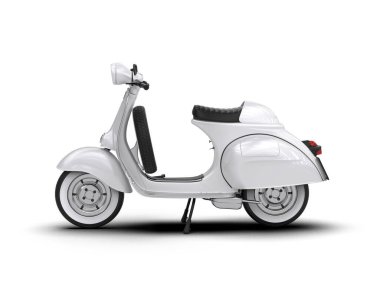 Scooter arka planda izole edilmiş. 3d görüntüleme - illüstrasyon