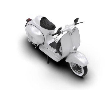 Scooter arka planda izole edilmiş. 3d görüntüleme - illüstrasyon