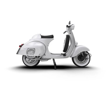 Scooter arka planda izole edilmiş. 3d görüntüleme - illüstrasyon