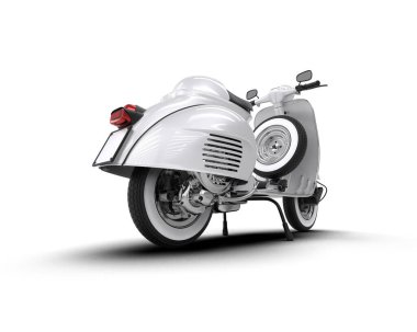 Scooter arka planda izole edilmiş. 3d görüntüleme - illüstrasyon