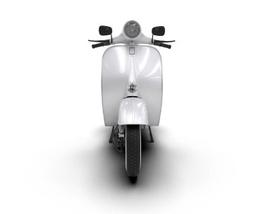 Scooter arka planda izole edilmiş. 3d görüntüleme - illüstrasyon