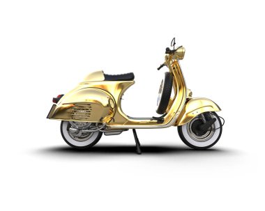 Scooter arka planda izole edilmiş. 3d görüntüleme - illüstrasyon