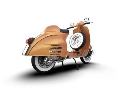 Scooter arka planda izole edilmiş. 3d görüntüleme - illüstrasyon