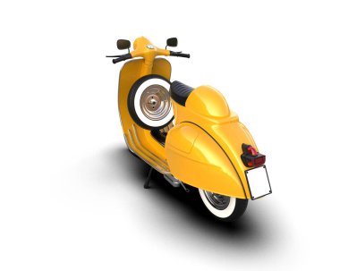 Scooter arka planda izole edilmiş. 3d görüntüleme - illüstrasyon